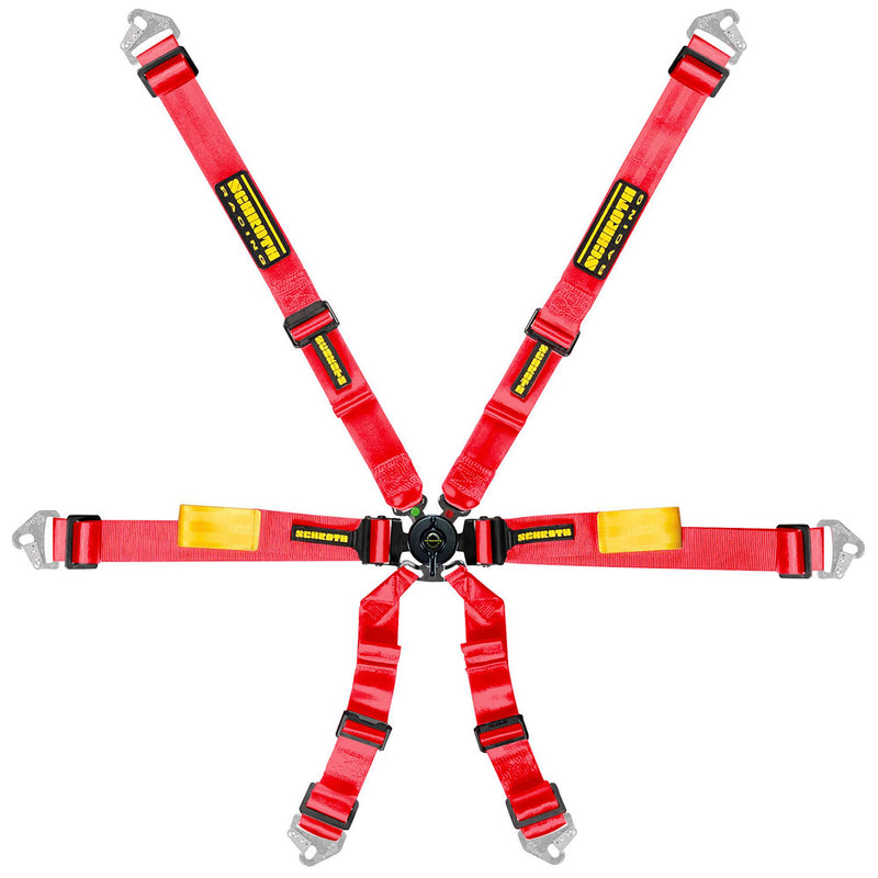 Schroth Enduro 6 Point Harness - Red