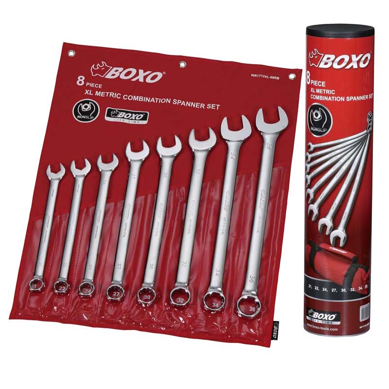 BOXO 8Pc XL Combination Spanner Set (21mm to 36mm)