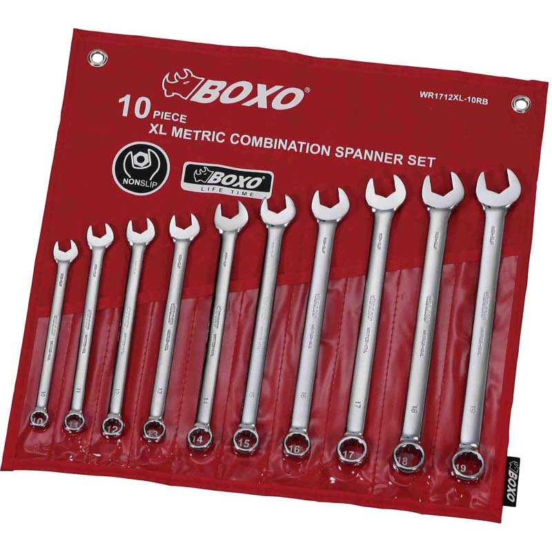 BOXO 10Pc XL Combination Spanner Set (10mm to 19mm)