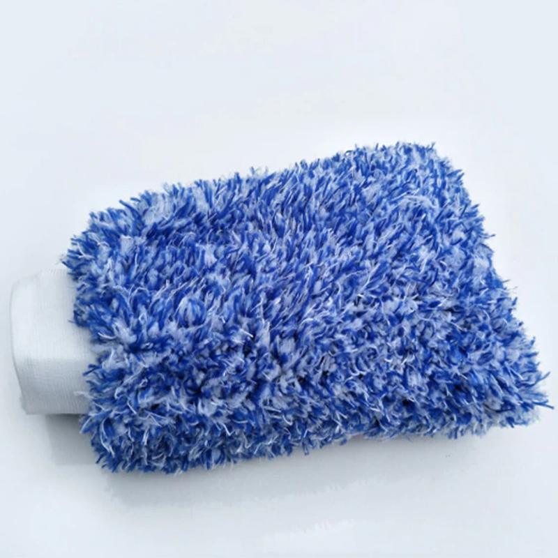 Wash Mitt Soft Cleaning Glove in Blue-R44 Performance