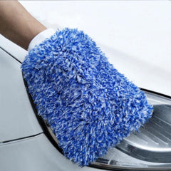 Wash Mitt Soft Cleaning Glove in Blue