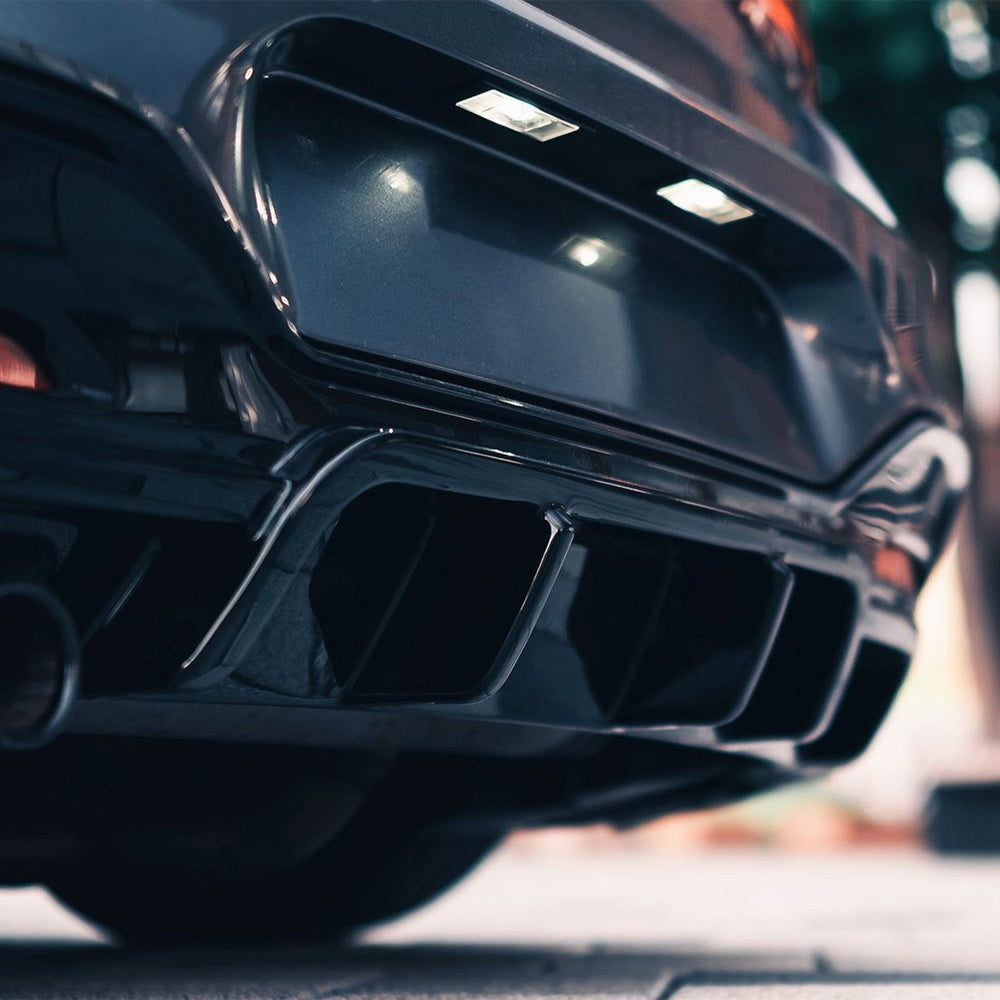 Black Rear Diffuser ZAERO Design BMW 1 Series LCI Gloss Black Rear Diffuser
