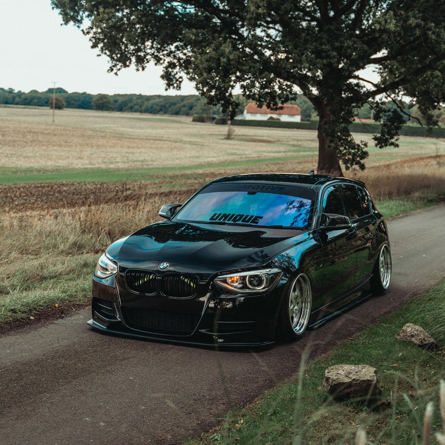 ZAERO Design BMW 1 Series Pre-LCI Gloss Black Front Splitter Fitted