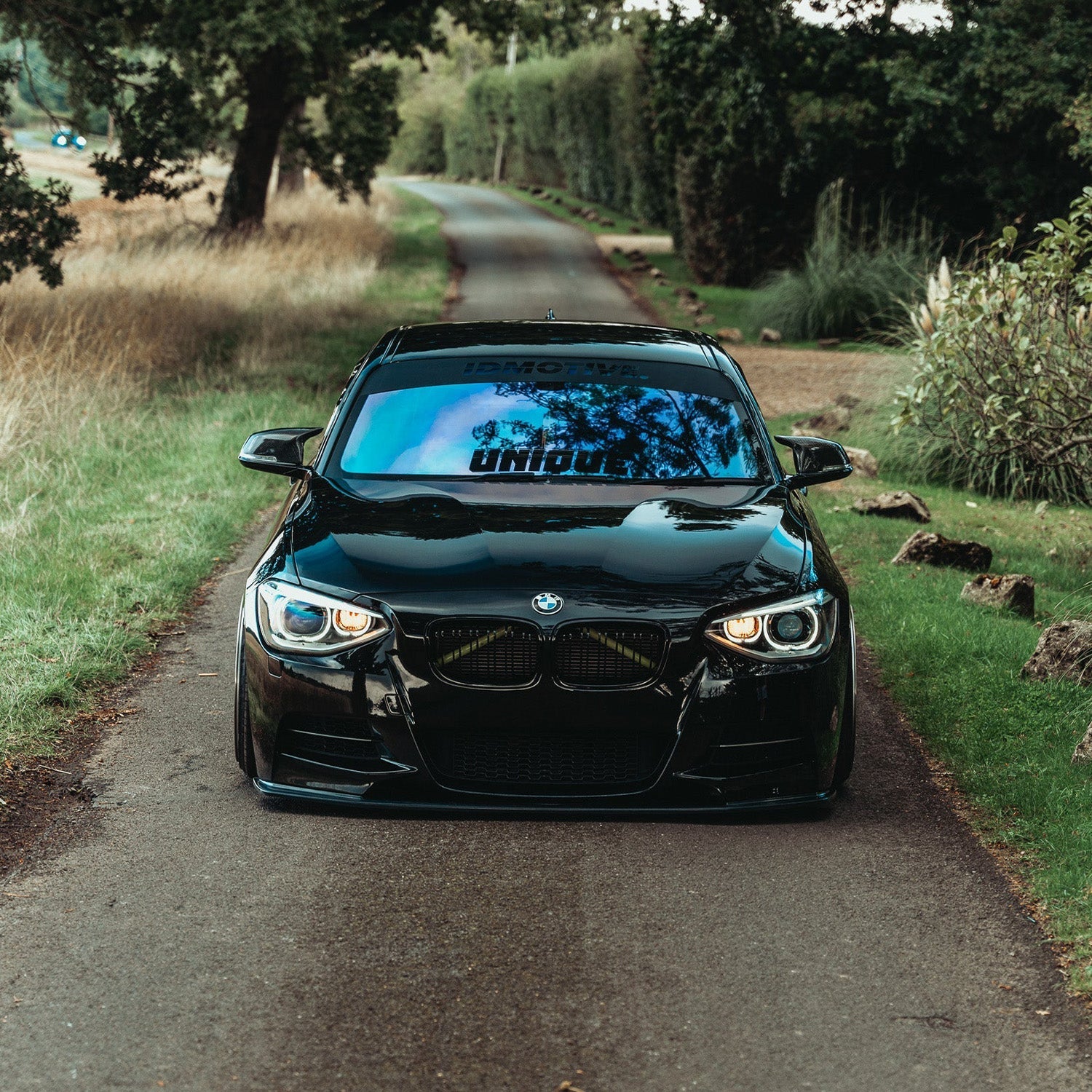 ZAERO Design BMW 1 Series Pre-LCI Gloss Black Front Splitter Fitted