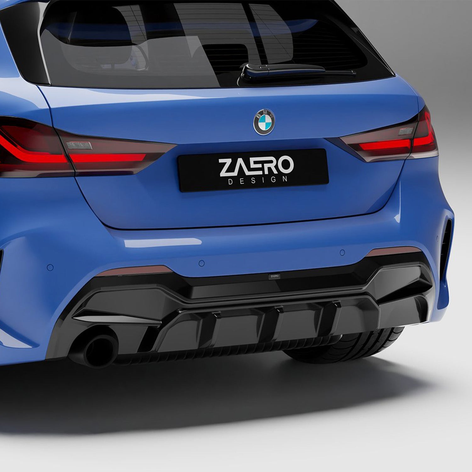 ZAERO Design BMW F40 1 Series Gloss Black Rear Diffuser