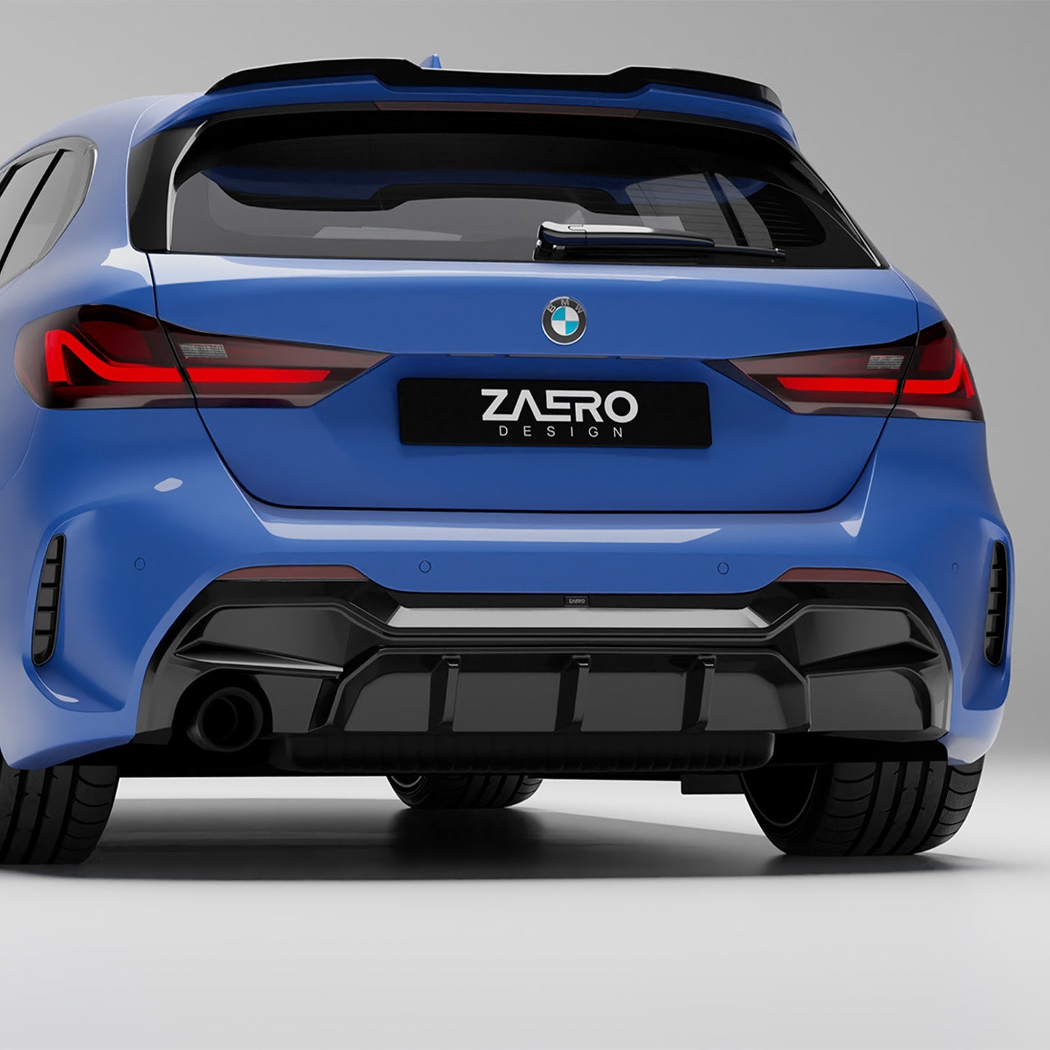 ZAERO Design BMW F40 1 Series Gloss Black Rear Diffuser