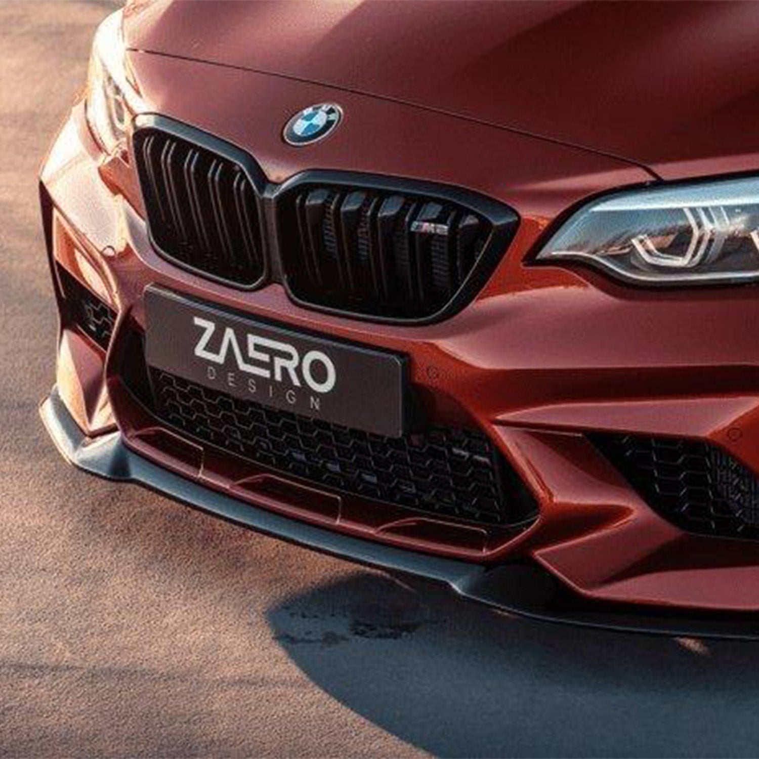 ZAERO Design BMW F87 M2 Competition Gloss Black Front Lip Splitter