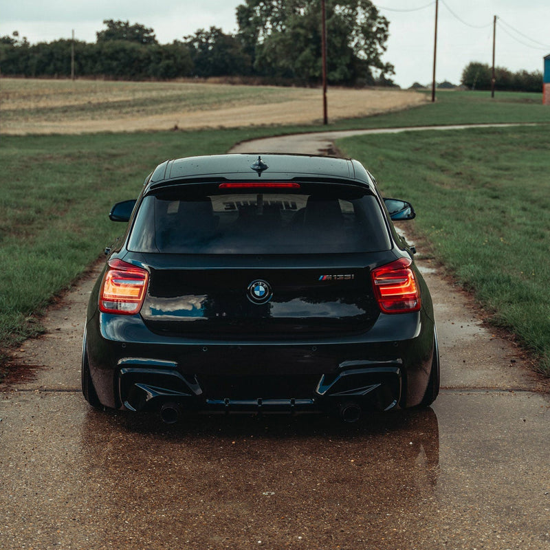 ZAERO Design BMW M135i Pre-LCI Rear Diffuser In Gloss Black Fitted