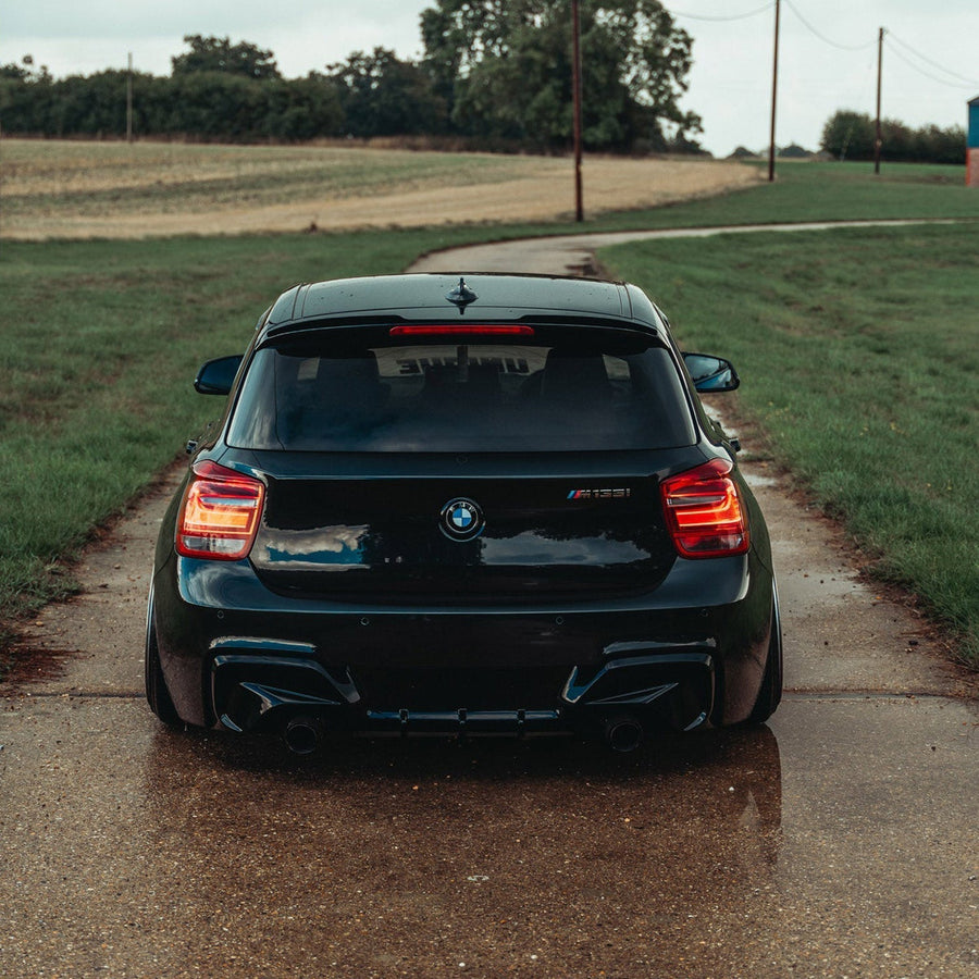 ZAERO Design BMW M135i Pre-LCI Rear Diffuser In Gloss Black Fitted