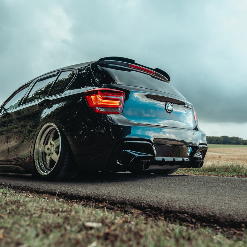 ZAERO Design BMW M135i Pre-LCI Rear Diffuser In Gloss Black Fitted